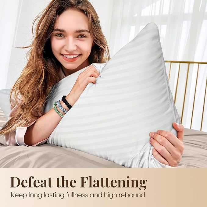 BP3 Bed Pillow, White Queen (Pack of 2), 2 Count