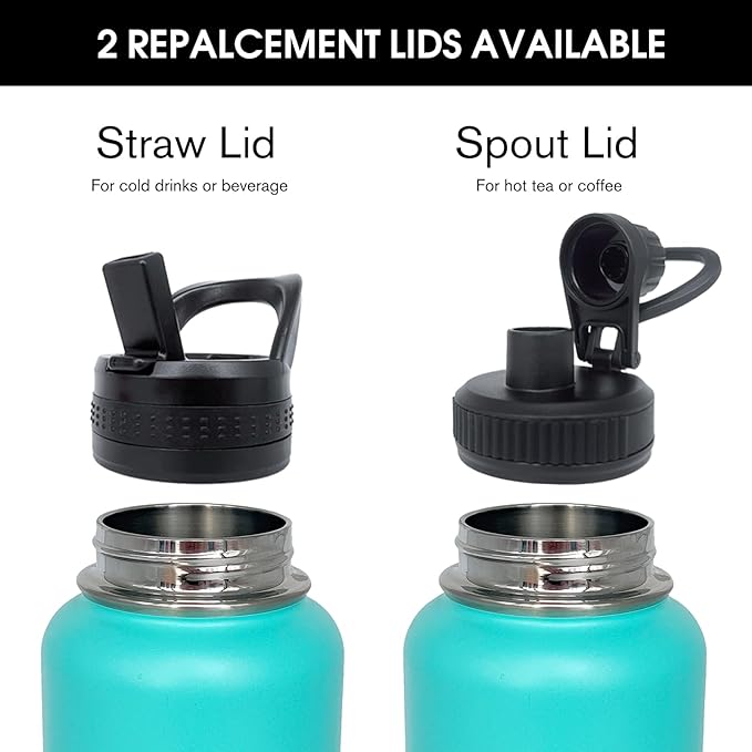 4pack 40 oz Insulated Water Bottle With Straw, Stainless Steel Sports Water Cup Flask with 2 Lids, Wide Mouth Travel Thermal Mug,Pink gradient