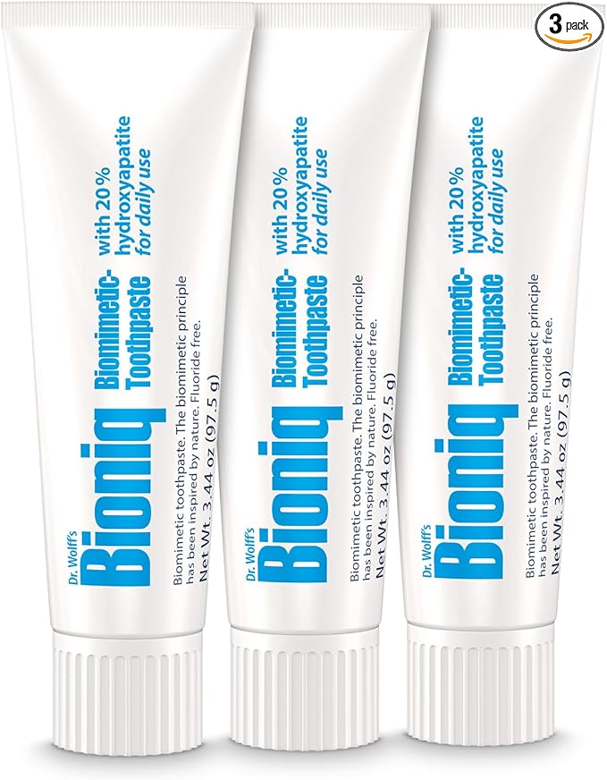 Bioniq Classic Biomimetic Toothpaste with 20 Percent Hydroxyapatite for Daily Use, 3.44 Ounce (Pack of 3)