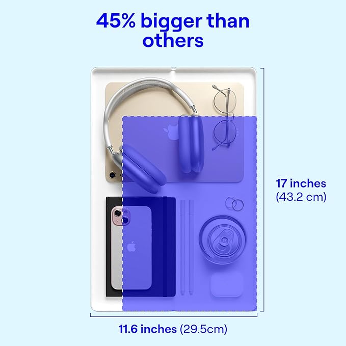 BedShelfie Bedside Shelf for Bunk Bed & Top Bunk, College Dorm Room Essentials, Clip On Nightstand, Bed Side Table Tray Organizer - Cup Holder, White