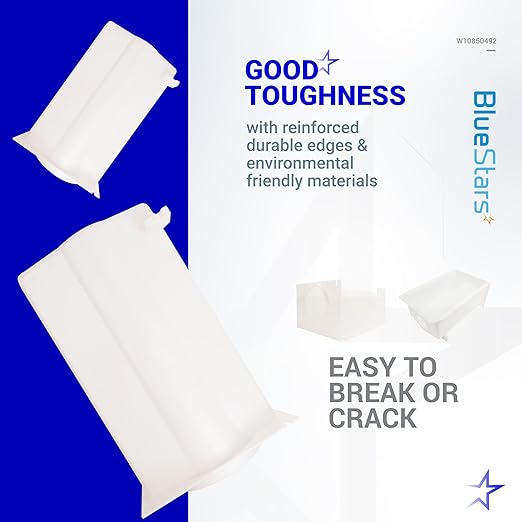 BlueStars W10850492 Ice Bucket - Compatible with Whirlpool Amana Maytag Kenmore Refrigerator - Replaces W10670844 W10138193 AP5989704 PS11731153