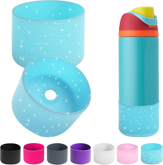 2PCS Silicone Water Bottle Boot for Owala 24oz 32oz 40oz,Anti-Slip Protective Sleeve Bottom Bumper Protector for FreeSip, Twist, and Flip Water Bottles