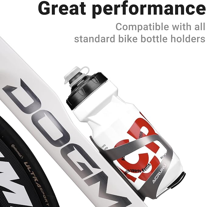 Bike Water Bottle 21oz Bicycle Water Bottle for 5hrs Insulation Sports Squeeze Water Bottle with Leakproof DesignFits Most Bike Cages (Red 21 * 2)