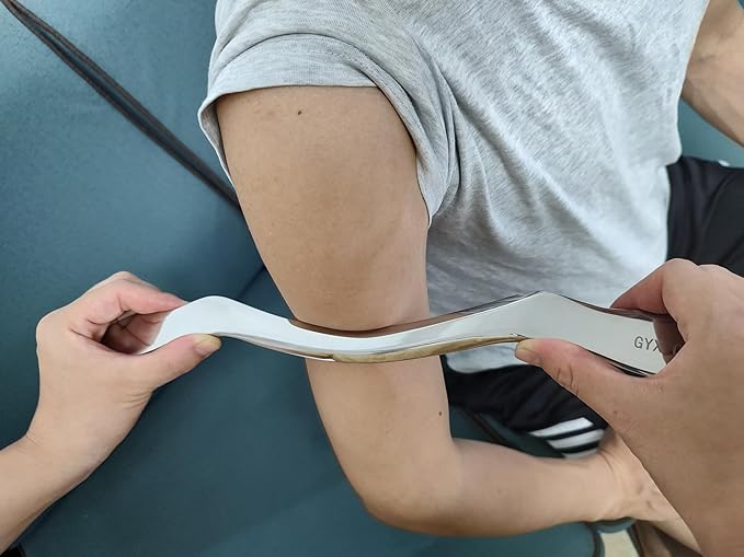 4 in 1 Stainless Steel Gua Sha Muscle Scraper Tool, Professional IASTM Physical Therapy Tool Set for Massage and Scraping （4pcs Carry Bag）