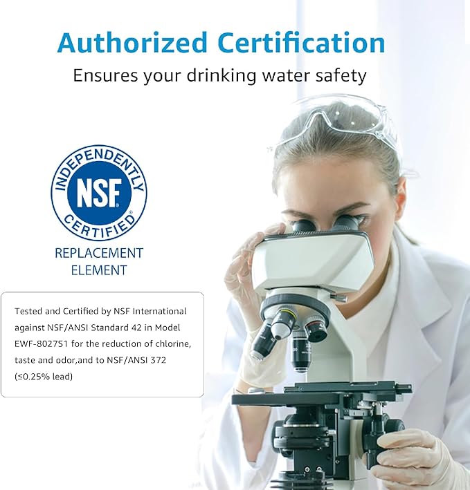 AQUACREST FQK2J Under Sink Water Filter, Replacement for GE FQK2J, FQK1K, 1350 Gallons Dual Flow Drinking Water Replacement Filters (4 Count)