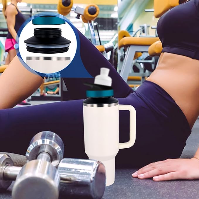 Bottle Adapter, Plastic Water Bottle Adapter Water Bottle Tops Leak Proof Bottle Lid Adapter for Stanley 40oz