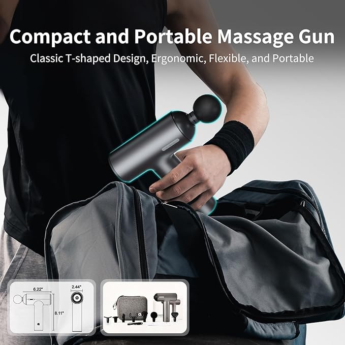 arboleaf Massage Gun, Powerful Massage Gun Deep Tissue, Handheld Percussion Muscle Massager with Portable Travel Case for Athletes, Relax, Gifts