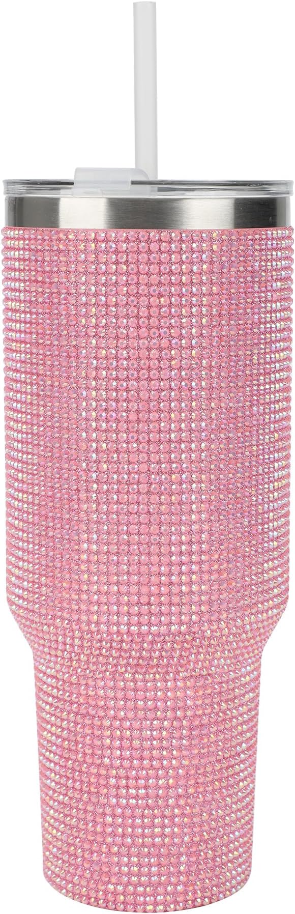 Bioworld Pink Rhinestone 40 Oz. Stainless Steel Tumbler