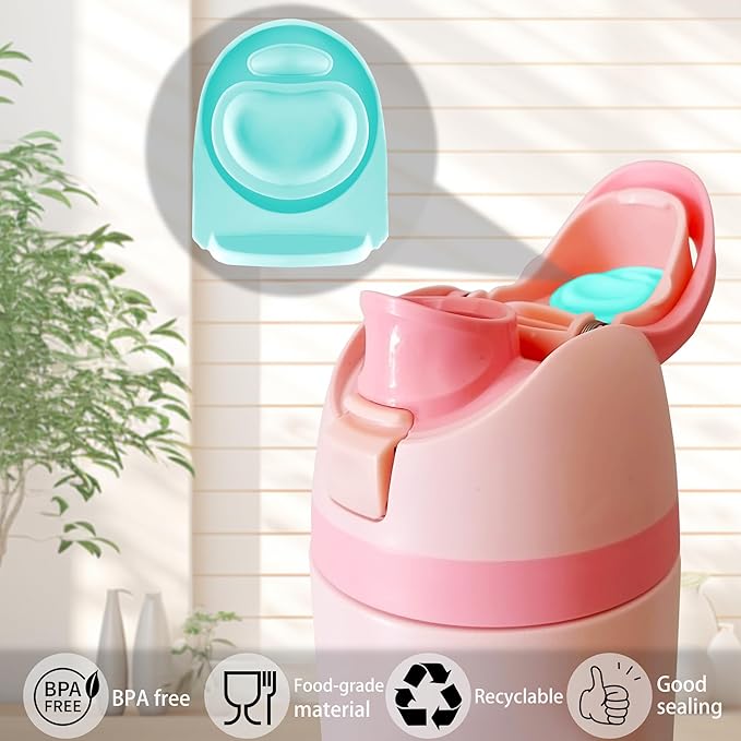 5PCS Replacement Stopper Compatible with Owala FreeSip 19/24/32/40oz, Silicone Anti-Spill Water Bottle Top Lid Replacement Parts, BPA-Free Seal Bottle Cap Mouth Stopper Gasket (Blue)