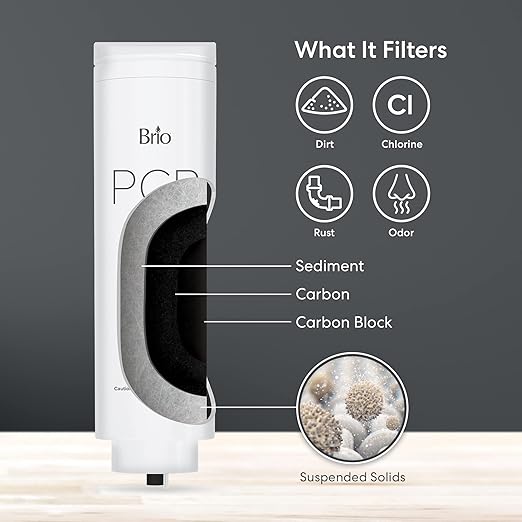 Brio PCB 3-Stage Water Filter Replacement for Filtration System TROE600PRISM