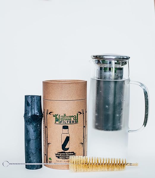 Bamboo Charcoal Water Starter Kit with Tempered Glass Jug
