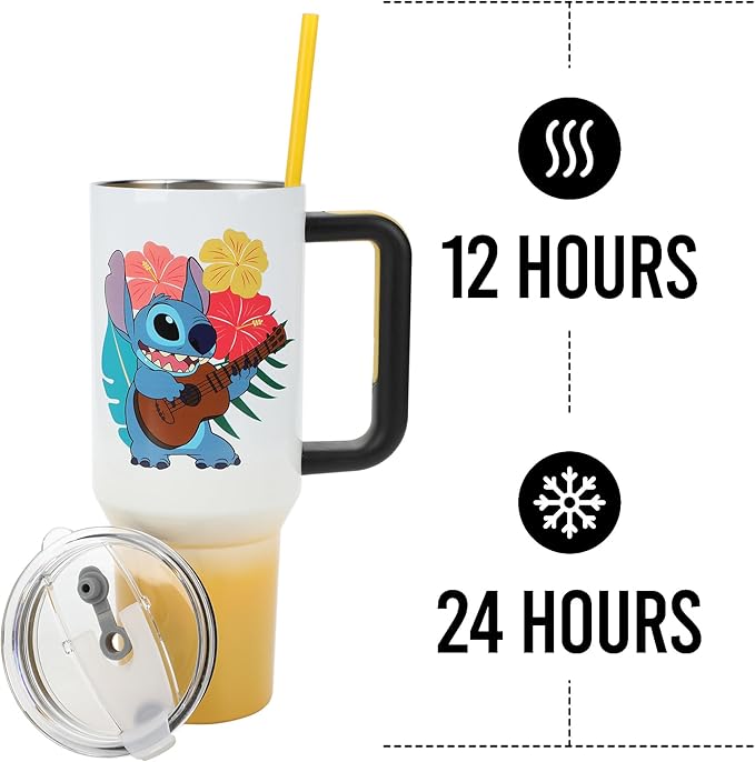 Bioworld Disney's Stitch Hawaiian 40 Oz. Stainless Steel Tumbler
