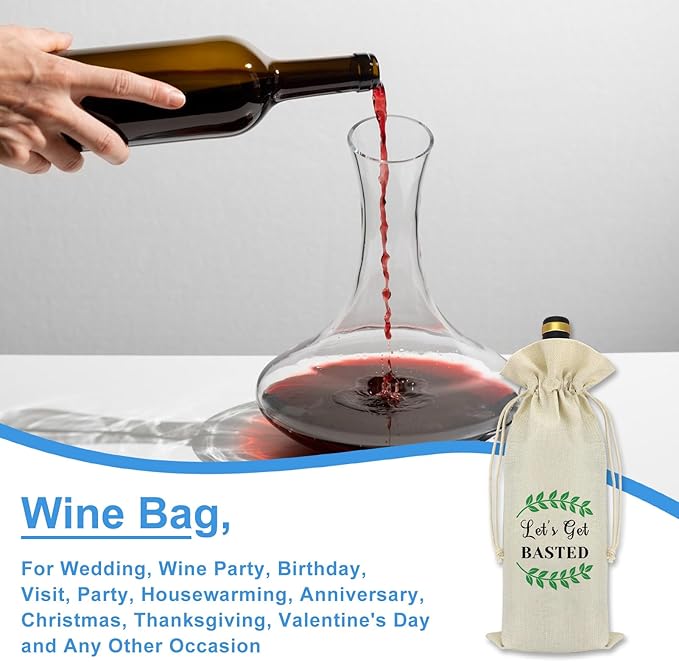 Best Friend Friendship Gifts for Women Men Wine Bag Funny Thanksgiving Christmas Birthday Graduation Gifts for Friends Sister Bestie Friendship Themed Reusable Wine Bottle Gift Bag with Drawstrings