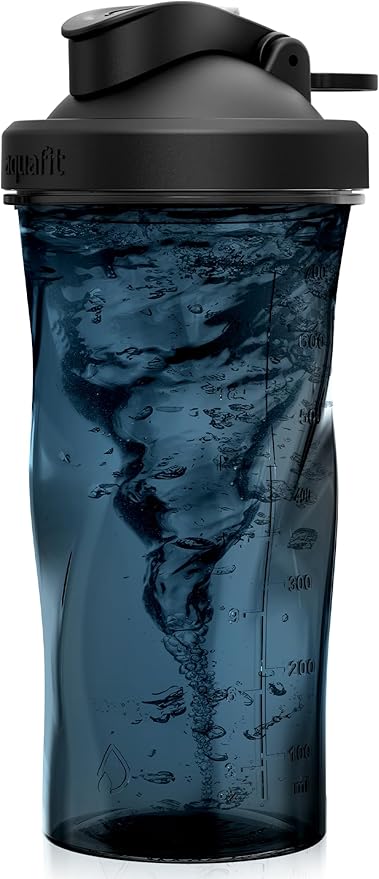 AQUAFIT Protein Shaker Bottle - Shaker Cups For Protein Shakes - Shaker Bottles For Protein Mixes, Protein Shaker Cup Bottle, Workout Shaker Bottle, Protein Shake Bottle, Mixer Bottle (All-Black)