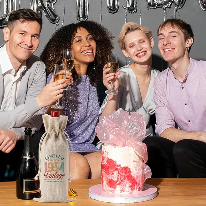 70th Birthday Decorations for Women Men, 70th Birthday Gifts for Women Her Wine Bag, Funny Wine Gift Bag 70th Birthday Gifts, 70th Birthday Wine Bag, 70 Year Old Birthday Gift Anniversary Favors