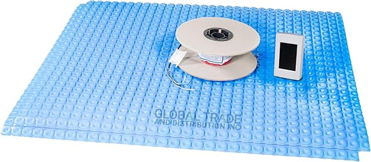 All-in-one Electric Radiant Floor Heating Kit 55 Sq Ft 240V with 2855301 Thermo Connect WiFi Programmable Thermostat, Heat Uncoupling Membrane, Underfloor Heat Cable, Safe Installation Tools