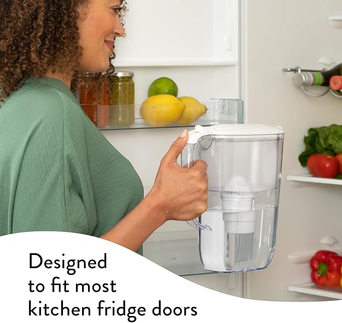 Aqua Optima Daisy Jug Water Filter Pitcher with 1 Universal Filter (White)