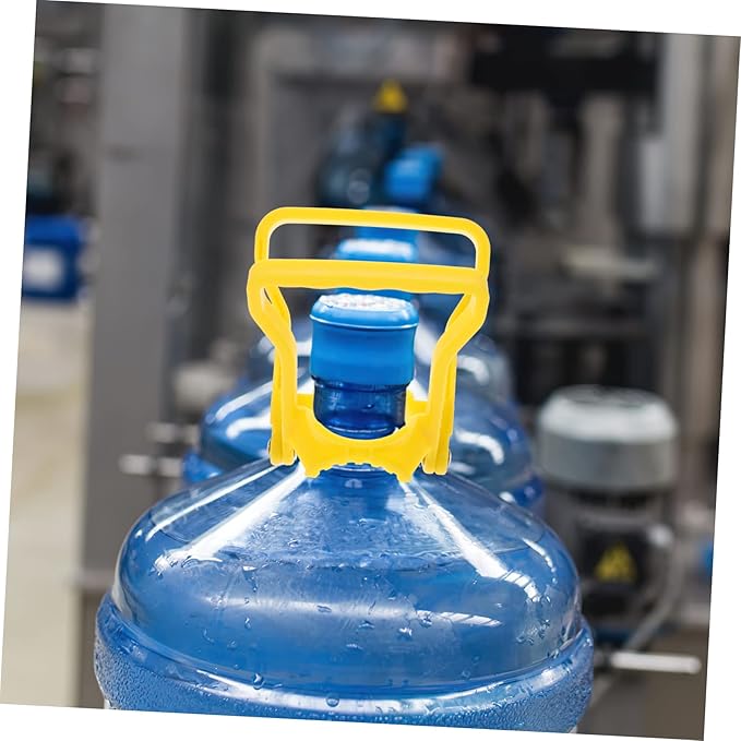 BESPORTBLE 4Pcs 5 Gallon Water Bottle Handles - Stable Ergonomic Grip Handle Carrier Drinking Water Bottle Carrier for 5 Gallon Water Jugs for Prevents Tilting (Yellow)