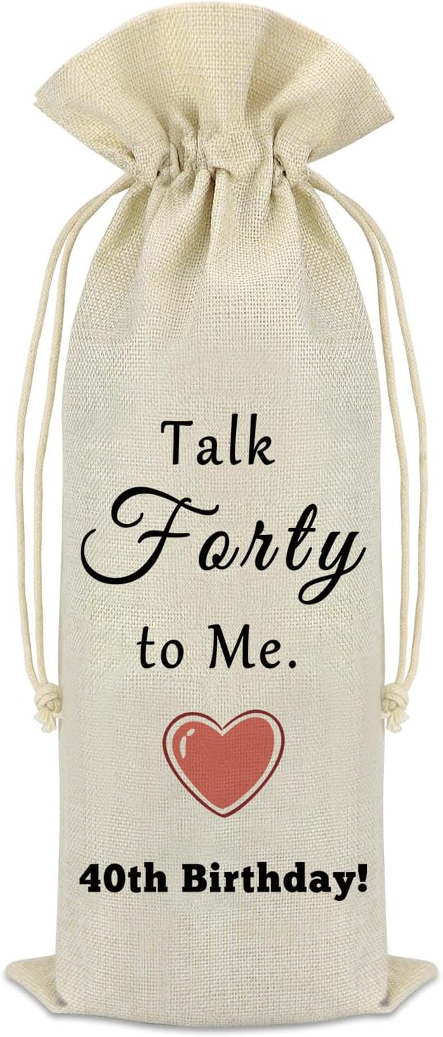 40th Birthday Gifts Wine Bag 40th 1984 Birthday Gifts Idea for Women Men Party Decoration Wine Bag 40 Year Old Birthday Gifts Funny Birthday Party Gifts for Mom Wife Friend Sister Brother Coworker