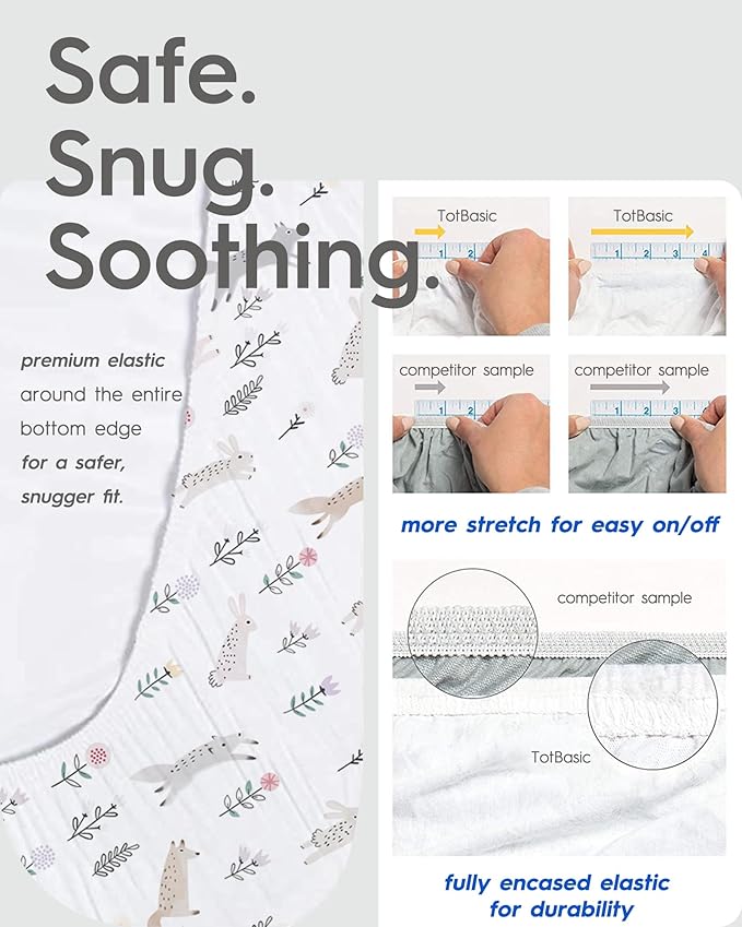 Bassinet Sheets for Baby Boy Girl, TotBasic Buttery Soft Universal Bassinet Fitted Sheet, Compatible with Halo, Mika Micky, Baby Delight, Dream On Me, Maxi COSI & More Bassinet Mattress(PinkDinosaurs)