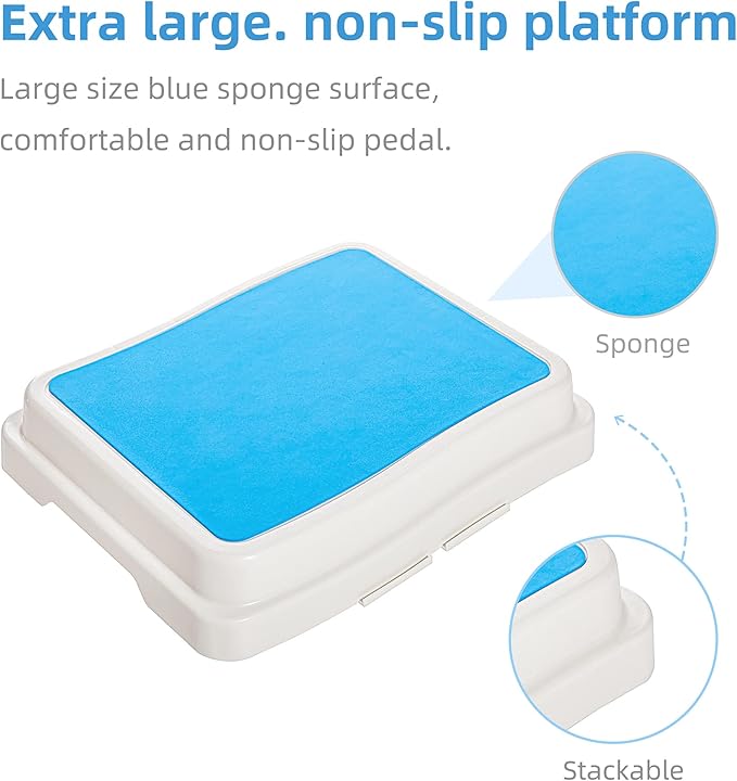 Bath Shower Step,Stackable Bathtub Non Slip Safety Step Stool, Indoor/Outdoor Handicap Wideing Hands Free Platform Medical Portable Stack-Able, for High Beds, Kitchens,Bathroom.