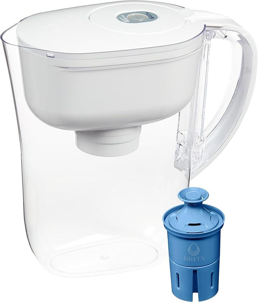 Brita Metro Water Filter Pitcher with SmartLight Filter Change Indicator, BPA-Free, Replaces 1,800 Plastic Water Bottles a Year, Lasts Six Months, Includes 1 Elite Filter, Small - 6-Cup Capacity