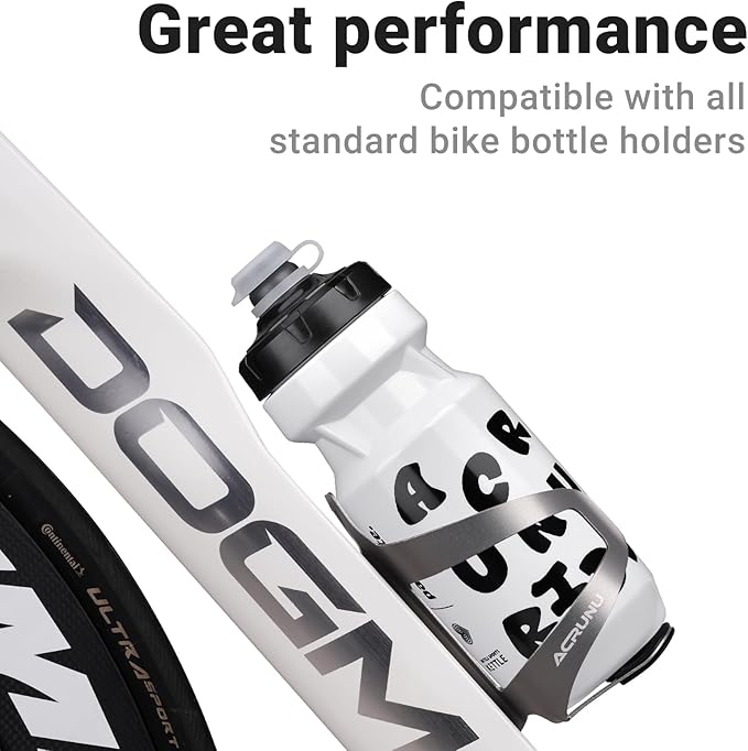 Bike Water Bottle 21oz Bicycle Water Bottle for 5hrs Insulation Sports Squeeze Water Bottle with Leakproof DesignFits Most Bike Cages (White21)