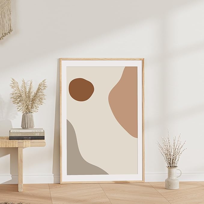 27x40 Poster Frame Set of 2 Natural Solid Oak Photo Frames with 24x36 Removable Mat Wall Hanging Large Handcrafted Frame with HD Plexiglass Wall and Tabletop Display Large Picture Frame