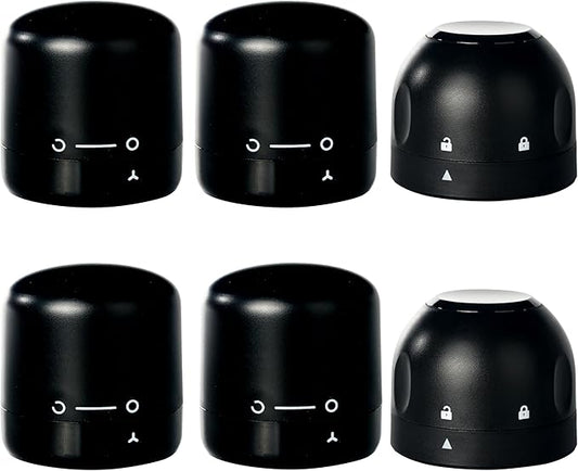 6PCS Wine Bottle Stoppers,4PCS wine stoppers+2PCS champagne stoppers，Wine Preserver, Wine Accessories, Black Silicone Small Wine Bottle Stoppers Corks