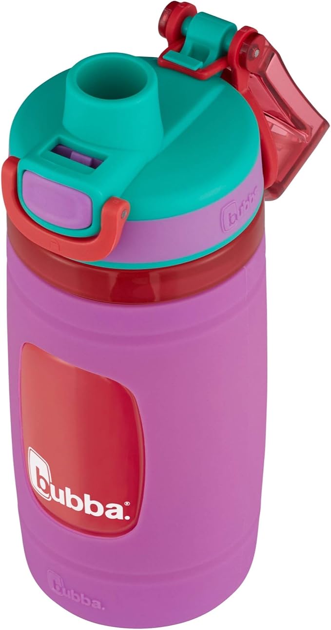 bubba Flo Kids Water Bottle, 16 Ounces (Pack of 1), Mized Berry with Watermelon