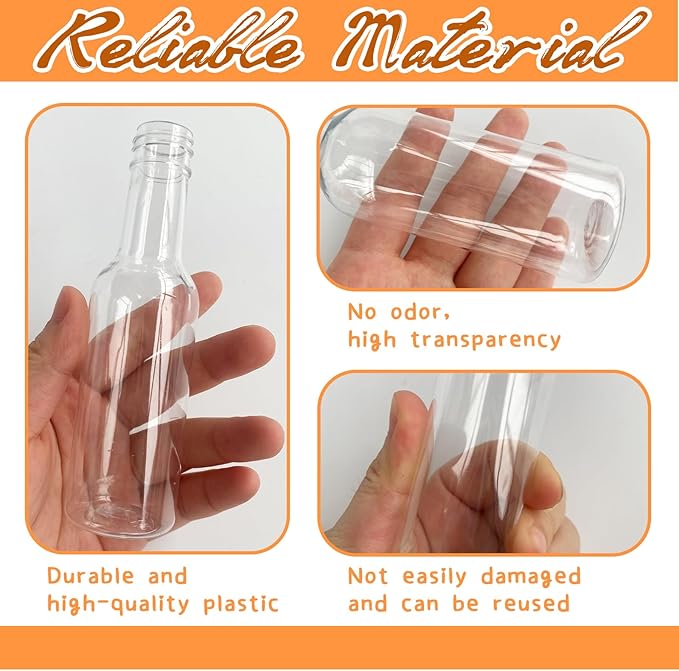 30 Pack 1.7oz Mini Liquor Bottles with Black Cap,Plastic Alcohol Bottles with 10 Funnels,Airtight Plastic Spirit Bottle for Weddings,Party Supplies