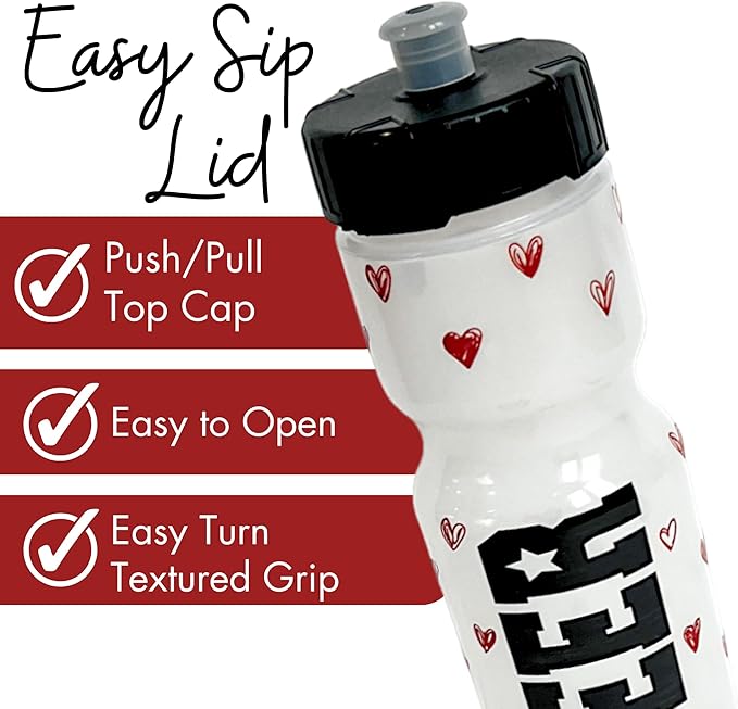 50 Strong Kids Water Bottle | 22 oz. BPA- Free Sports Squeeze Water Bottles with Pull Top Cap |Perfect Water Bottle for School | Reusable & Durable for Boys & Girls | Made in USA