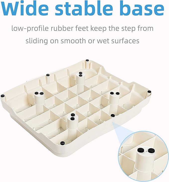 Bath Shower Step,Stackable Bathtub Non Slip Safety Step Stool, Indoor/Outdoor Handicap Wideing Hands Free Platform Medical Portable Stack-Able, for High Beds, Kitchens,Bathroom.