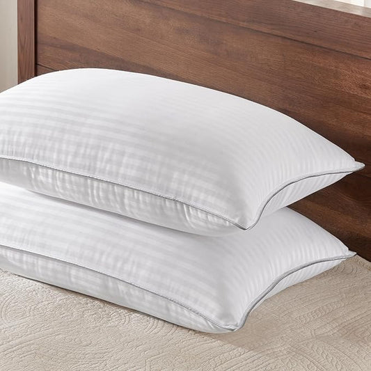 Basic Beyond Queen Size Pillows Set of 2 - Down Alternative Pillows for Sleeping, Soft 20 x 28 Inches Pillows Queen Size Set of 2 for Back, Stomach or Side Sleepers
