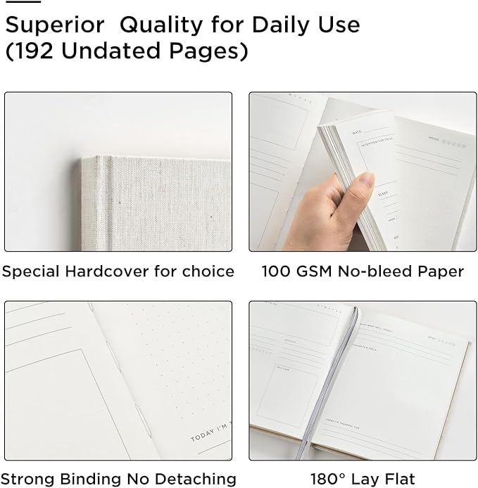 And Per Se Wellness Journal, Undated Daily Wellness Planner to Practice Positive Thinking, Mindfulness & Reflection, 91 Days Self-Care Journal For Women & Men(Forest Green)