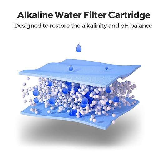 Alkaline Remineralization & pH Inline Water Filter, Replacement for TECASA Under Sink Tankless Reverse Osmosis System, 1-year Lifetime