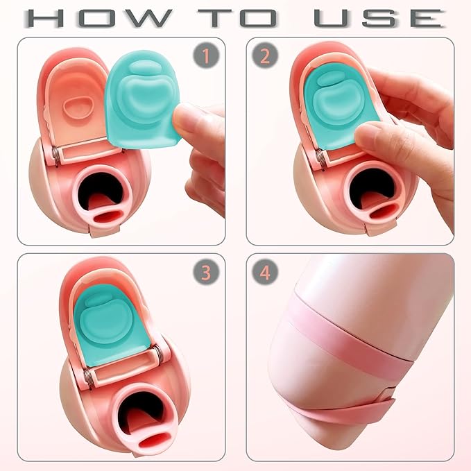 5PCS Replacement Stopper Compatible with Owala FreeSip 19/24/32/40oz, Silicone Anti-Spill Water Bottle Top Lid Replacement Parts, BPA-Free Seal Bottle Cap Mouth Stopper Gasket (Blue)