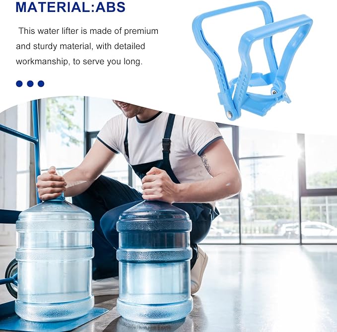 BESPORTBLE 4Pcs 5 Gallon Water Bottle Handles - Stable Ergonomic Grip Handle Carrier Drinking Water Bottle Carrier for 5 Gallon Water Jugs for Prevents Tilting (Blue)