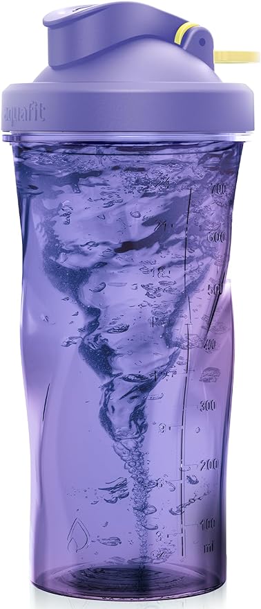 AQUAFIT Protein Shaker Bottle - Shaker Cups For Protein Shakes - Shaker Bottles For Protein Mixes, Protein Shaker Cup Bottle, Workout Shaker Bottle, Protein Shake Bottle, Mixer Bottle (Lilac)