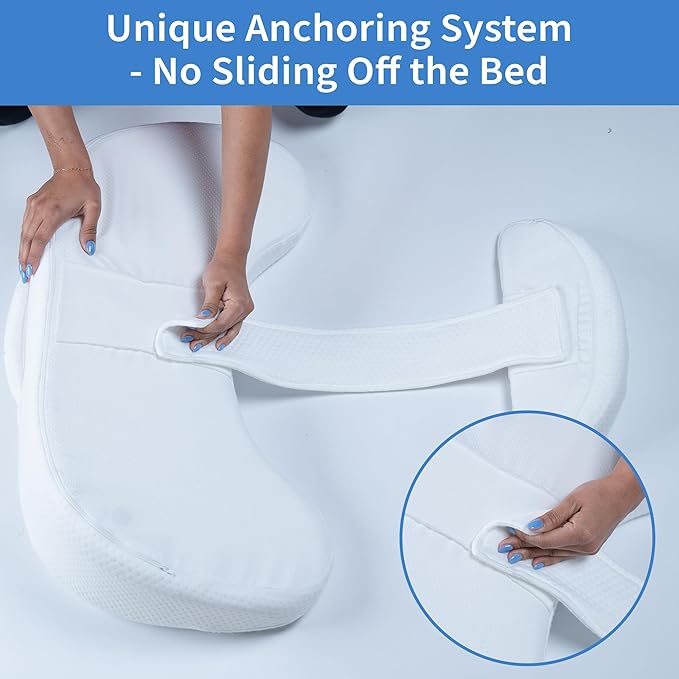 Bedsore Positioning Pillow for Bedsore Prevention and Faster Recovery - Heat Regulating Bedsore Cushion for Butt Lifting and Easy Positioning - New Anti-Slip Design with Non-Skid Removable Cover