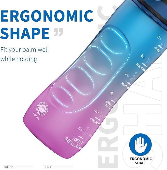 25oz Kids Sports Water Bottles for School with Spout Lid (Blue Purple)