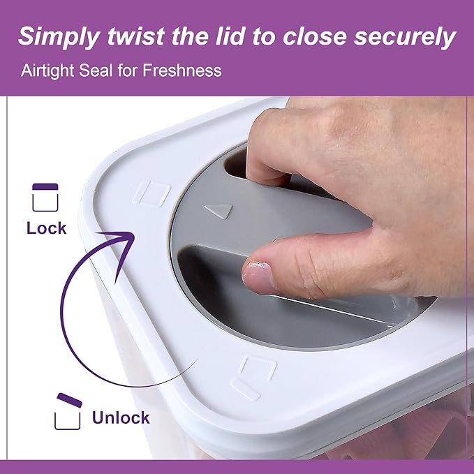 Amazing Abby - Carol - 112-Ounce Acrylic Canister (Set of 3), Plastic Airtight Food Container, Stackable for Pantry Storage, BPA-Free and Shatter-Proof, Perfect for Home and Commercial Use