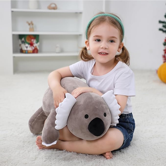 24" 4.2lbs Koala Weighted Stuffed Animals,Cute Cuddle Plushie Toy Weighted Koala Plush Throw Pillow for Children Kids Adults(Koala)