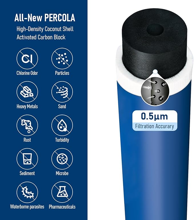 AP917HD-S Water Filter, Compatible with Aqua-Pure® AP917HD-S Whole House Sediment/CTO Filter Cartridge for 3M® Aqua-Pure® AP904 System, W/Scale Inhibitor (1 Pack)