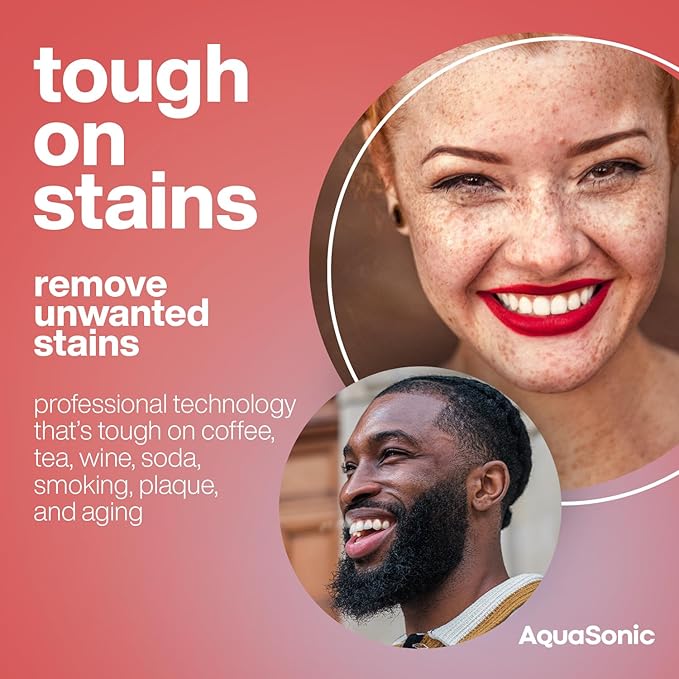 AquaSonic Professional Teeth Whitening Strips - Enamel Safe Teeth Whitening with Hydrogen Peroxide - Easy to Use, Non-Slip, Affordable & Effective (Watermelon)