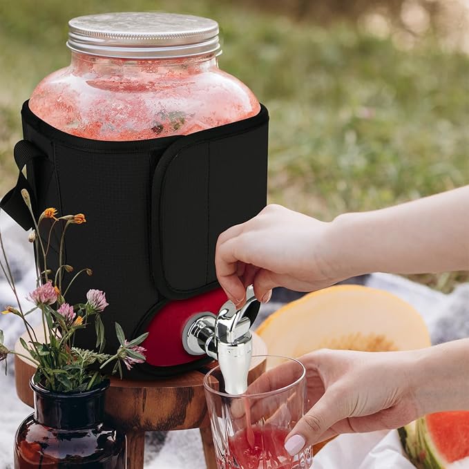 Beautyflier Sleeve for 1 Gallon Drink Dispenser with Spigot, Insulators Sleeve for 1 Gallon Water, Laundry Detergent or Beverage Dispenser for BBQ, Picnic, Pool Party and Social Events, Sleeve Only