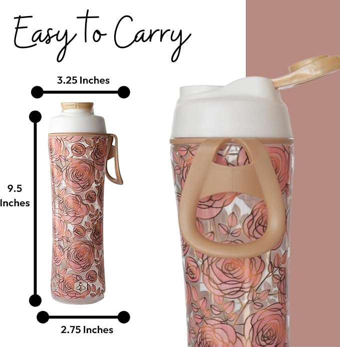 Biddlebee 24oz. BPA-Free Reusable Water Bottle with Wide-Mouth Chug Cap & Carry Handle | Perfect for Travel, Gym, School & Work | Proudly Made in USA | Cupholder Friendly, Fits in Backpack Pockets