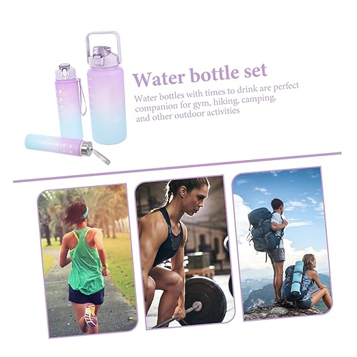 3pcs Plastic Drinking Cups Man Suits for Men Scrub Suit Bottle for Sports Water Bottles for Gym Workout Bottles for Men Set Water Cup Three Piece Suit Fitness Outdoor Plastic Cup