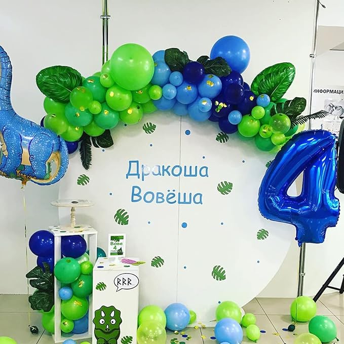 130pcs Lime Green Balloons Different Sizes 18" 12" 10" 5" Light Green Balloons for Birthday Dinosaur Baby Shower St. Patrick's Day Summer Jungle Forest Safari Party Decorations