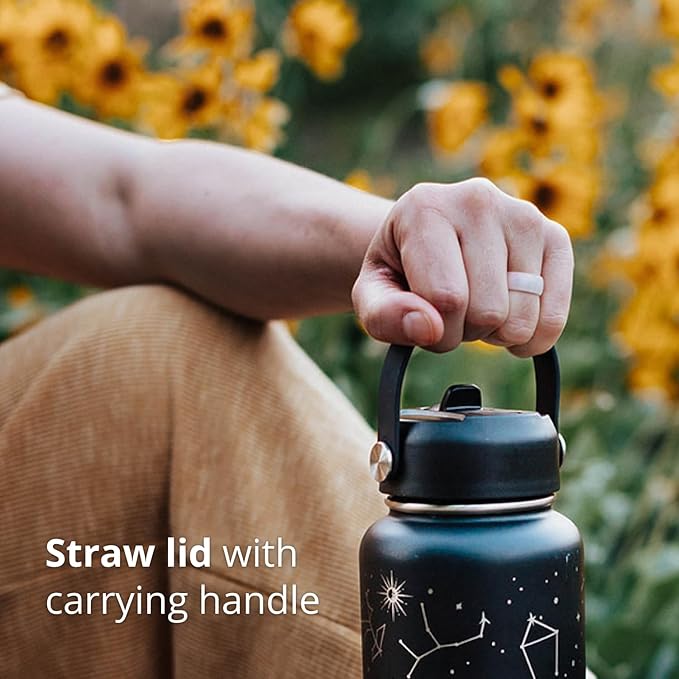 Animal Rescue Water Bottle with Straw Lid | 32 oz Engraved Stainless Steel Insulated with Strap | Best Friends, Pets, and Animals Theme…